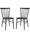 Safavieh Set Of 2 Core Spindle Chairs In Black