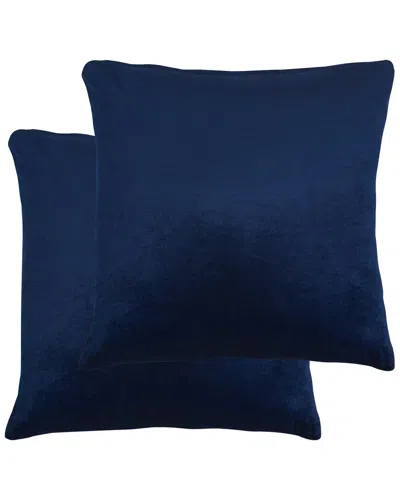 Safavieh Set Of 2 Davina Pillow In Blue