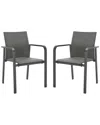 Safavieh Set Of 2 Dexter Armchairs In Black