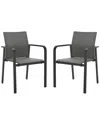 Safavieh Set Of 2 Dexter Armchairs In Black