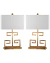 Safavieh Set Of 2 Greek Key Table Lamps