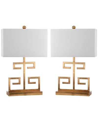 SAFAVIEH SAFAVIEH SET OF 2 GREEK KEY 25IN TABLE LAMPS
