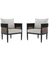 Safavieh Set Of 2 Harrison Chairs In White