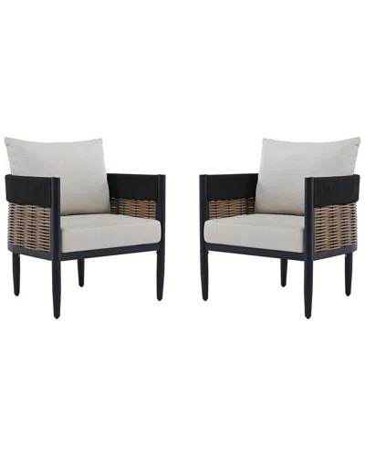 Safavieh Set Of 2 Harrison Chairs In White