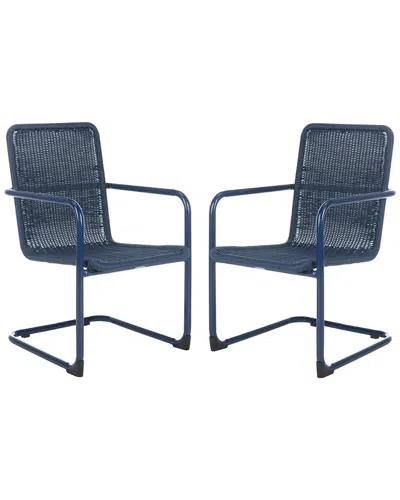 Safavieh Hutton Stackable Chair In Blue