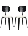 Safavieh Set Of 2 Jo Upholstery Stackable Dining Chairs