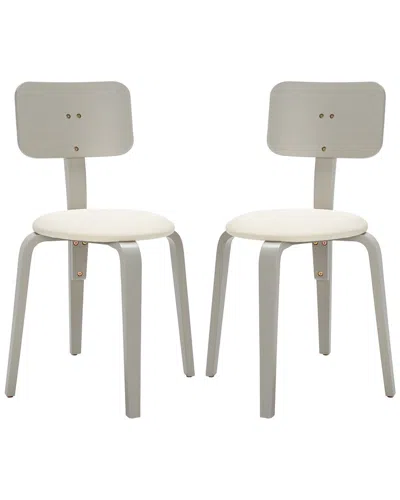 Safavieh Set Of 2 Jo Upholstery Stackable Dining Chairs