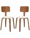 Safavieh Set Of 2 Jo Upholstery Stackable Dining Chairs