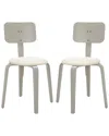 Safavieh Set Of 2 Jo Upholstery Stackable Dining Chairs