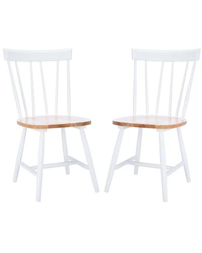 Safavieh Set Of 2 Kealey Dining Chairs In White