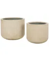 Safavieh Set Of 2 Lucca Planter Pots In Neutral