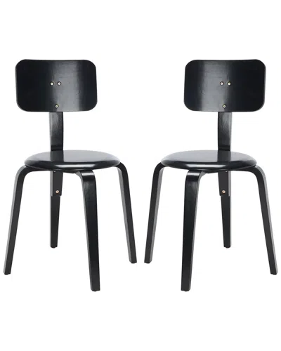 SAFAVIEH SAFAVIEH SET OF 2 LUELLA STACKABLE DINING CHAIRS