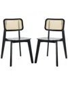 Safavieh Set Of 2 Luz Cane Dining Chairs