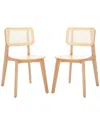 Safavieh Set Of 2 Luz Cane Dining Chairs