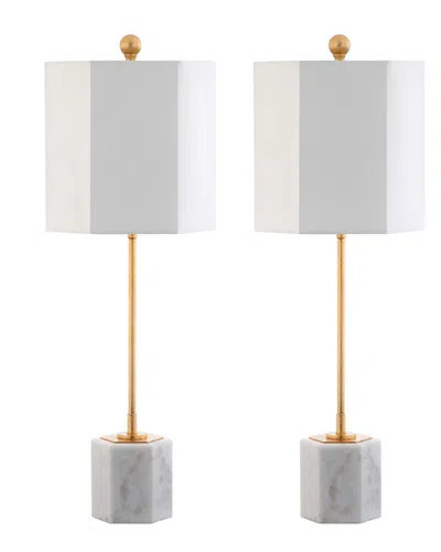 SAFAVIEH SAFAVIEH SET OF 2 MAGDALENE MARBLE TABLE LAMPS