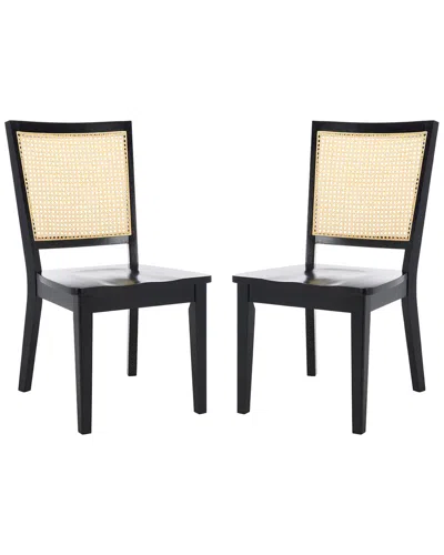 Safavieh Set Of 2 Margo Dining Chairs In Black