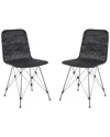 Safavieh Set Of 2 Minerva Weaved Dining Chairs