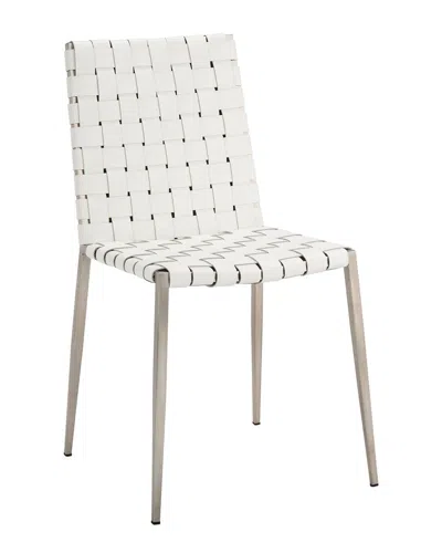 Safavieh Set Of 2 Rayne Woven Dining Chairs In White