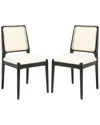 Safavieh Set Of 2 Reinhardt Rattan Dining Chairs