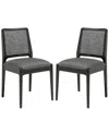 Safavieh Reinhardt Rattan Dining Chair In Black