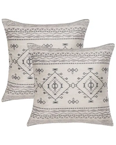 Safavieh Set Of 2 Samira Pillow In Neutral