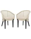 Safavieh Set Of 2 Saxon Rope Chairs In White