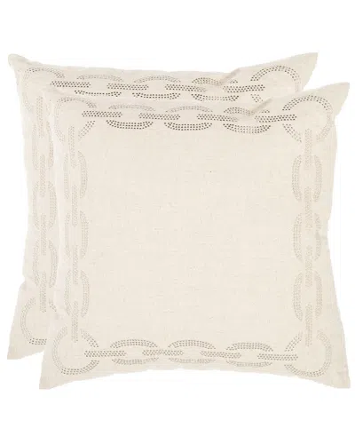 Safavieh Set Of 2 Sibine Pillows In Neutral