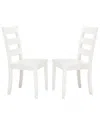 Safavieh Silio Ladder Back Dining Chair, Set Of 2 In White