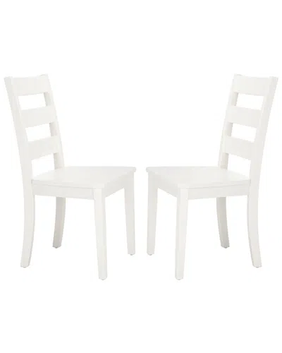 SAFAVIEH SAFAVIEH SET OF 2 SILIO LADDER BACK DINING CHAIRS