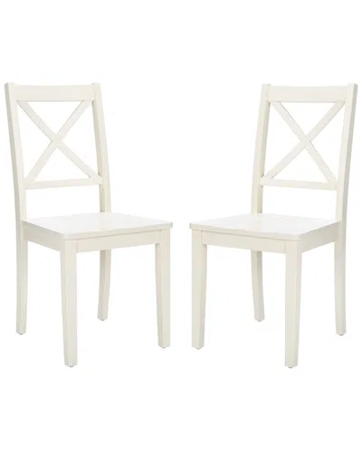 SAFAVIEH SAFAVIEH SET OF 2 SILIO X BACK DINING CHAIRS