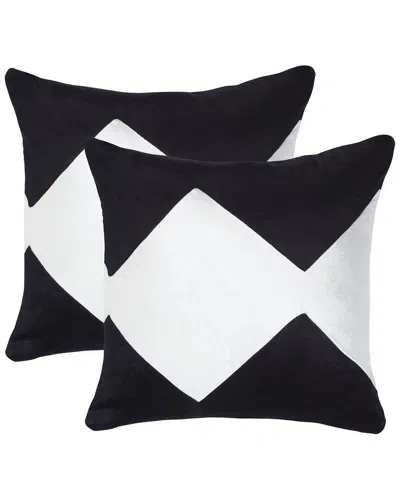 Safavieh Set Of 2 Tabytha Pillow In Black