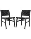 Safavieh Set Of 2 Taika Leather Dining Chairs