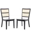 Safavieh Set Of 2 Toril Dining Chairs In Black