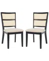 Safavieh Set Of 2 Toril Dining Chairs In Black