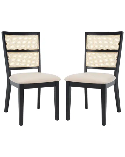 Safavieh Set Of 2 Toril Dining Chairs In Black