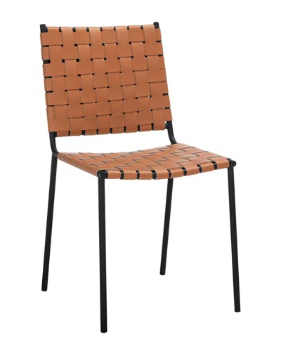 Safavieh Set Of 2 Wesson Woven Dining Chairs In Orange