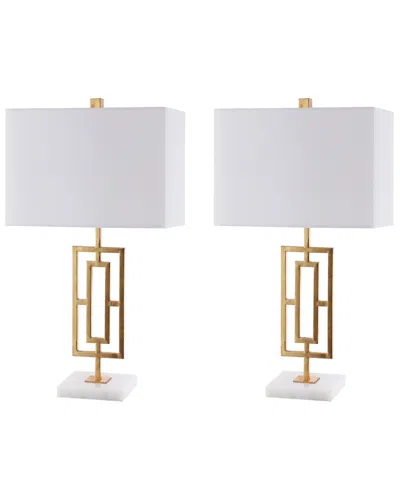 Safavieh Yara Table Lamp Set Of 2 In Gold