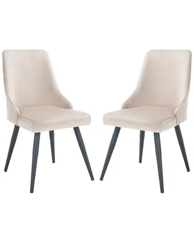 Safavieh Set Of 2 Zoi Upholstered Dining Chairs