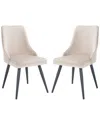 Safavieh Set Of 2 Zoi Upholstered Dining Chairs