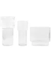 Safavieh Set Of 3 Ceva Fluted Glass Vases