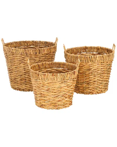 Safavieh Set Of 3 Fenwick Baskets In Brown