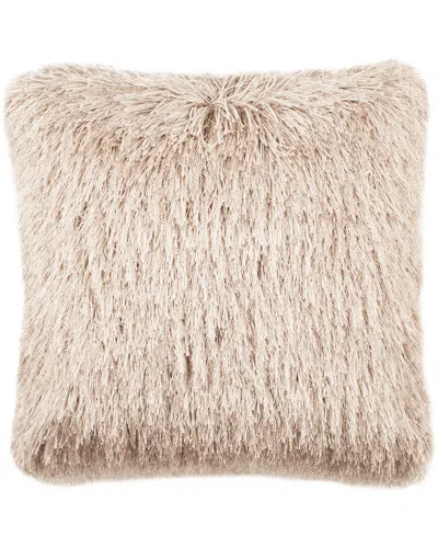Safavieh Shag Modish Metallic Pillow In Neutral
