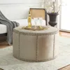 Safavieh Sherri Cocktail Ottoman - Brass Nail Heads