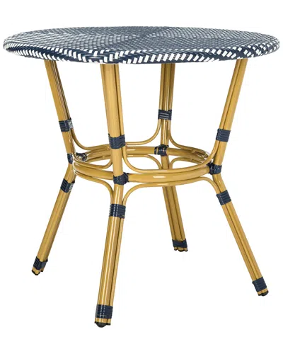 Safavieh Sidford Outdoor Rattan Bistro Table In Blue