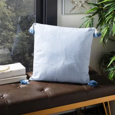 Safavieh Sidney Cotton Throw Pillow In Blue