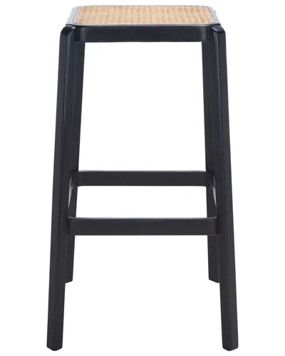 Safavieh Silus Backless Cane Bar Stool In Black