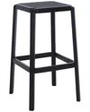 Safavieh Silus Backless Cane Bar Stool In Black