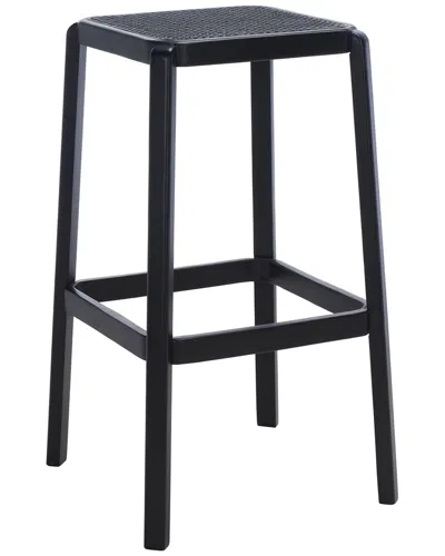 Safavieh Silus Backless Cane Bar Stool In Black