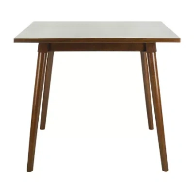Safavieh Simone Collection Square Wood-top Dining Table In Brown