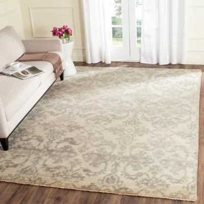 Safavieh Sivas Hand Knotted New Zealand Wool Geometric Rug In Ivory,gray